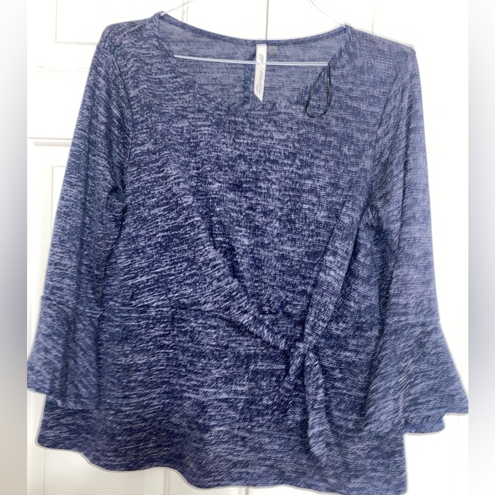 Blue white tie shirt